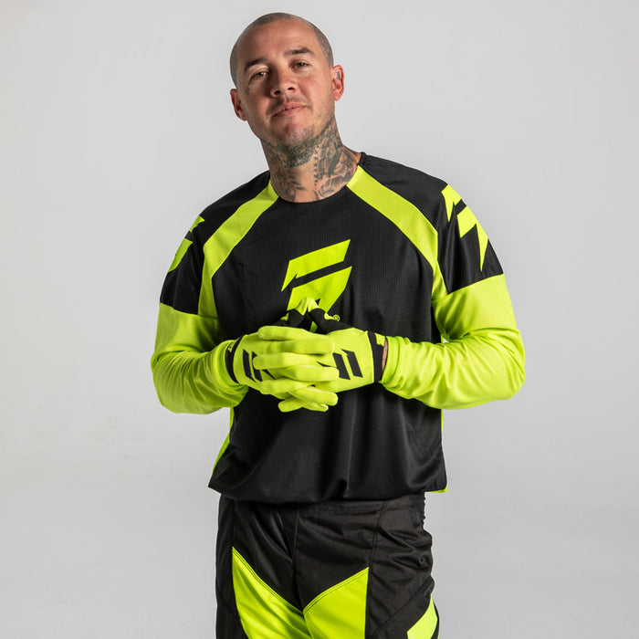 SHIFT WHIT3 LABEL RACE Adult MX Jersey - Flo Yellow