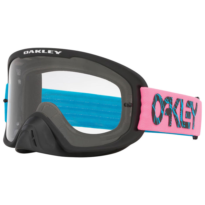 **OAKLEY O-Frame 2.0 Pro Adult MX Goggle 2-Stroke Blue/Pink w/ Clear Lens