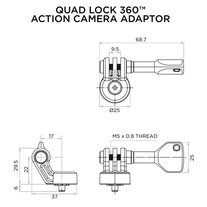 **QUAD LOCK 360 Head - Action Camera Adaptor