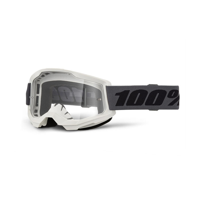 **100% Strata 2 Adult MX Goggle Grey w Clear Lens