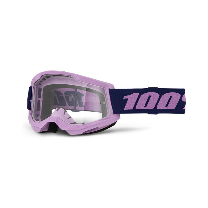 **100% Strata 2 Adult MX Goggle Purple w Clear Lens