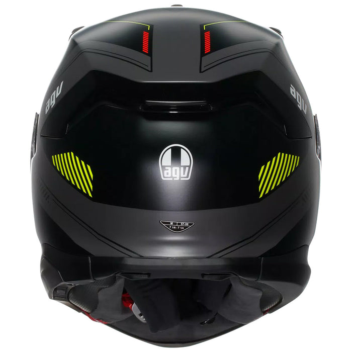 **AGV K7 Adult Road Helmet -  Matt Grey/Flo_Yellow