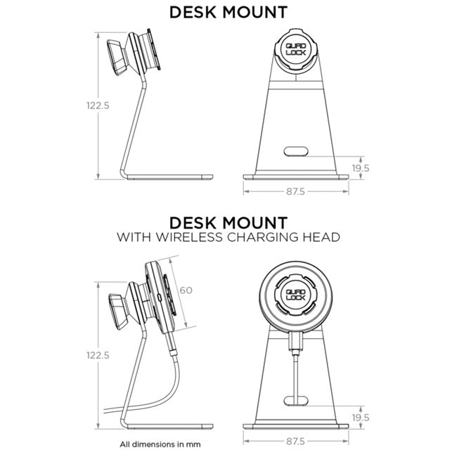 **QUAD LOCK  Desk Mount