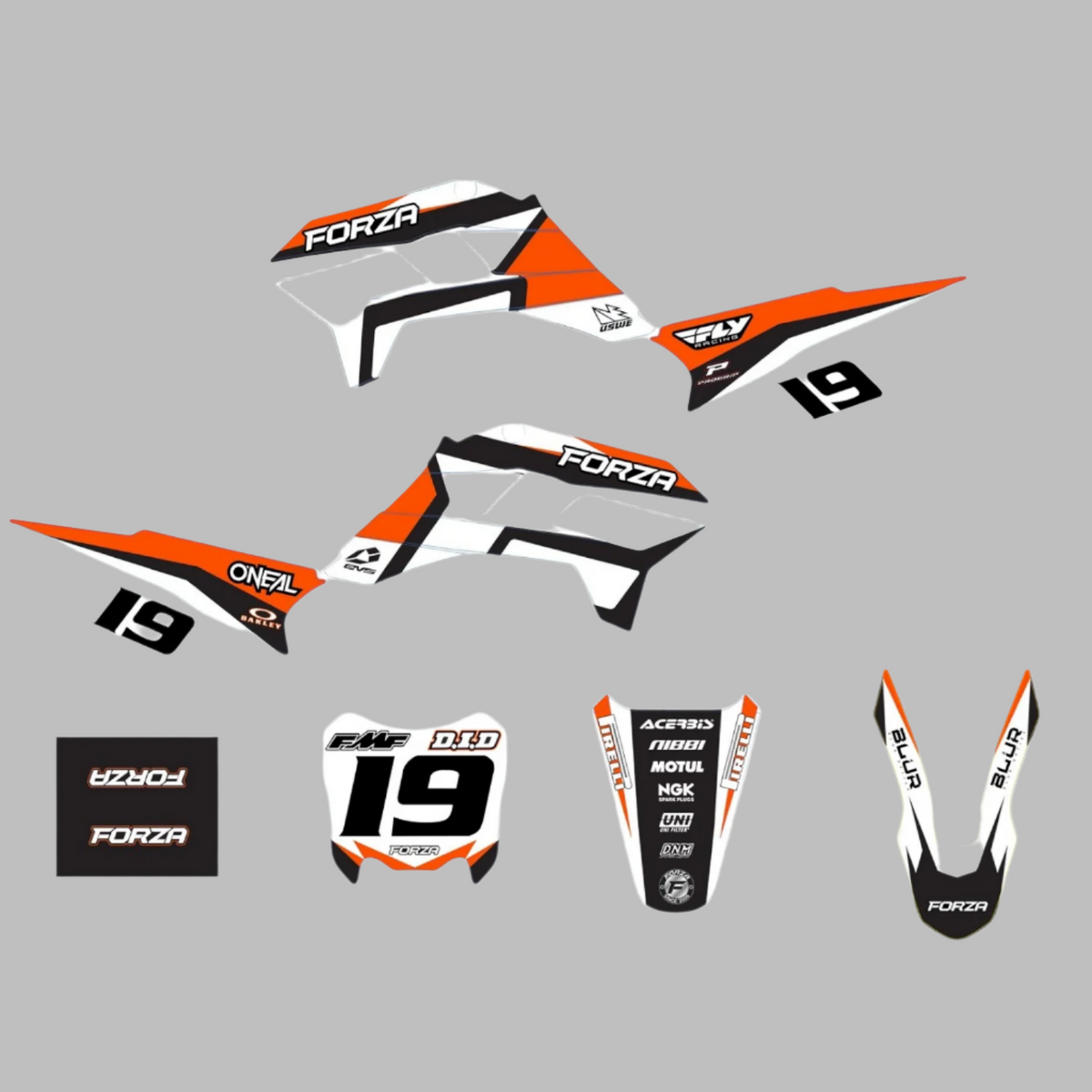 FORZA Aftermarket KRZ Style Plastic & Graphic Kit - 19 Years Limited E