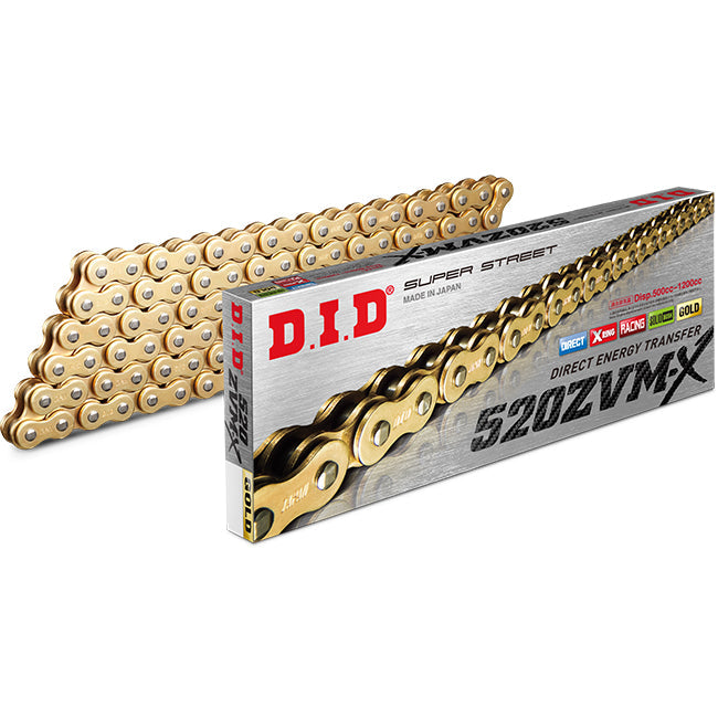 **DID 520ZVM-X Super Street - X-Ring Chain - 520Z x 120L(Gold)