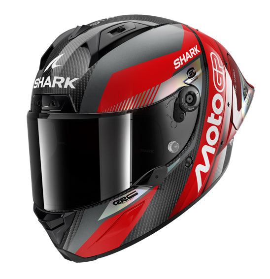 **SHARK AERON GP FIM Racing #2 MotoGP Full Face Road Helmet - Carbon/Red/Chrome