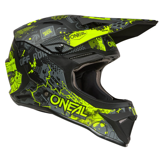 *ONEAL 1Series VIBRANT Youth MX Helmet - Black/Neon Yellow