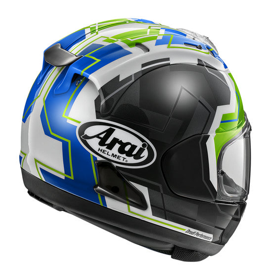**Arai RX-7V EVO Adult Road Helmet (made in Japan) - JR65 Green