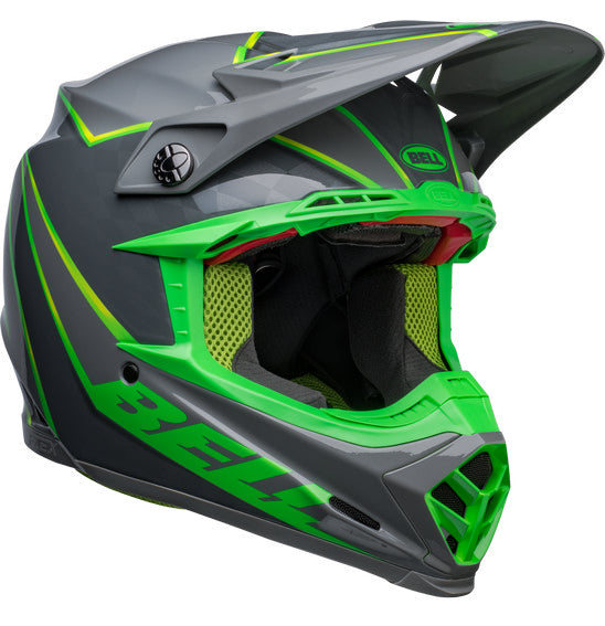 **BELL Moto-9S FLEX Sprite Gloss Grey/Green