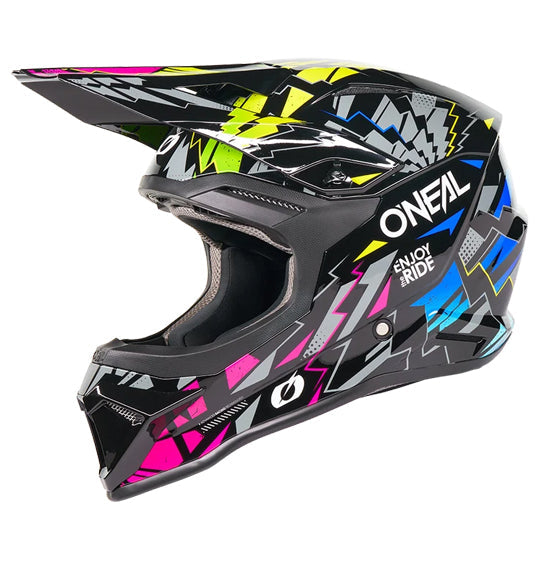 O'Neal 2027 1SRS STIXX Youth MX Helmet - Black/Multi