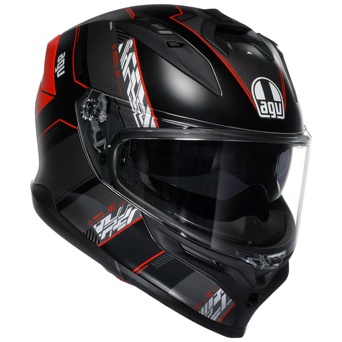**AGV K7 Adult Road Helmet -  Matt Black/Red