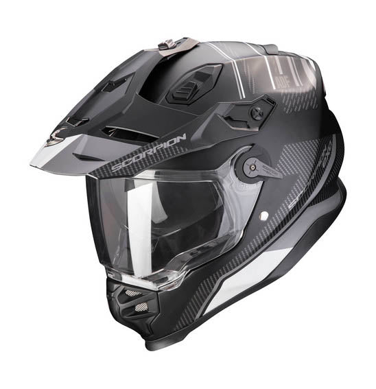 **Scorpion EXO ADF-9000 AIR DESERT - Matt Black Silver