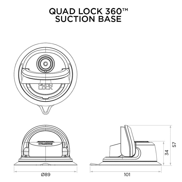 **QUAD LOCK 360 Base - Suction