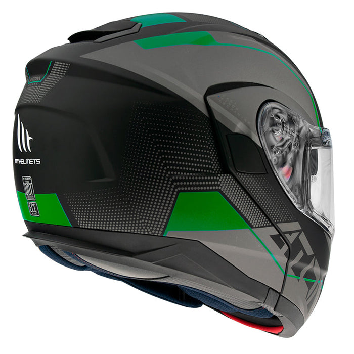 MT ATOM SV Road Helmet - Matt Black/Flo Green - M