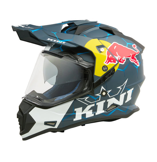 ONEAL KINI REDBULL Adult Adventure Helmet - Blue/White