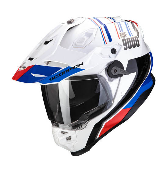 **Scorpion EXO ADF-9000 AIR DESERT - White/Blue/Red