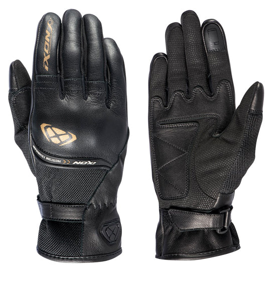 IXON RS SHINE 2 Women Urban Leather/Textile Adult Gloves - Black/Gold