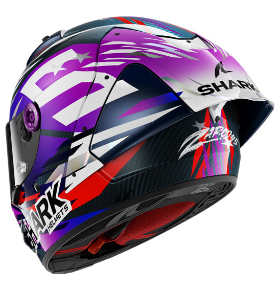 **SHARK AERON GP FIM Racing #2 Replica Zarco Signature 26 Full Face Road Helmet - Carbon/Violet/Chrome