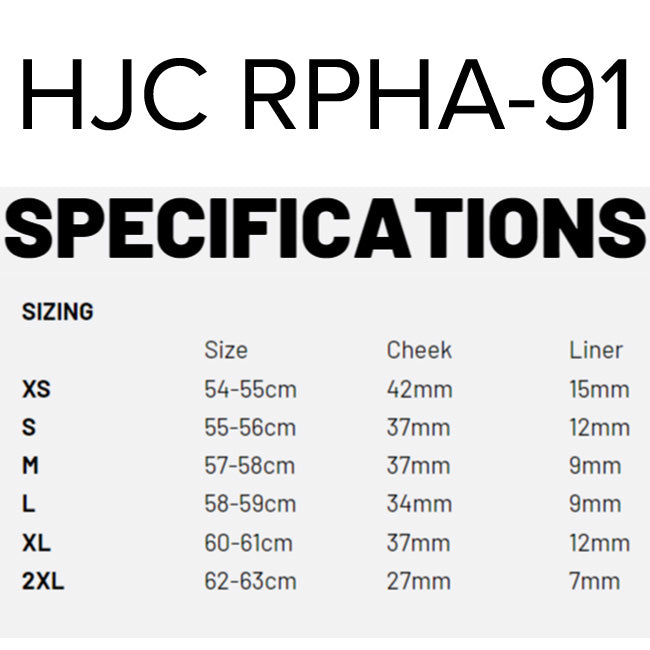 *HJC RPHA 91 Combust MC10 Adult Road Helmet