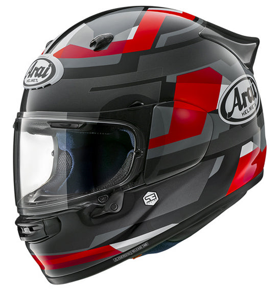 **Arai QUANTIC Adult Road Helmet (made in Japan) - Abstract Red