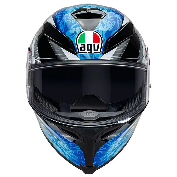 *AGV K5 S Road Helmet - Kunai_Black/Cyan/Silver