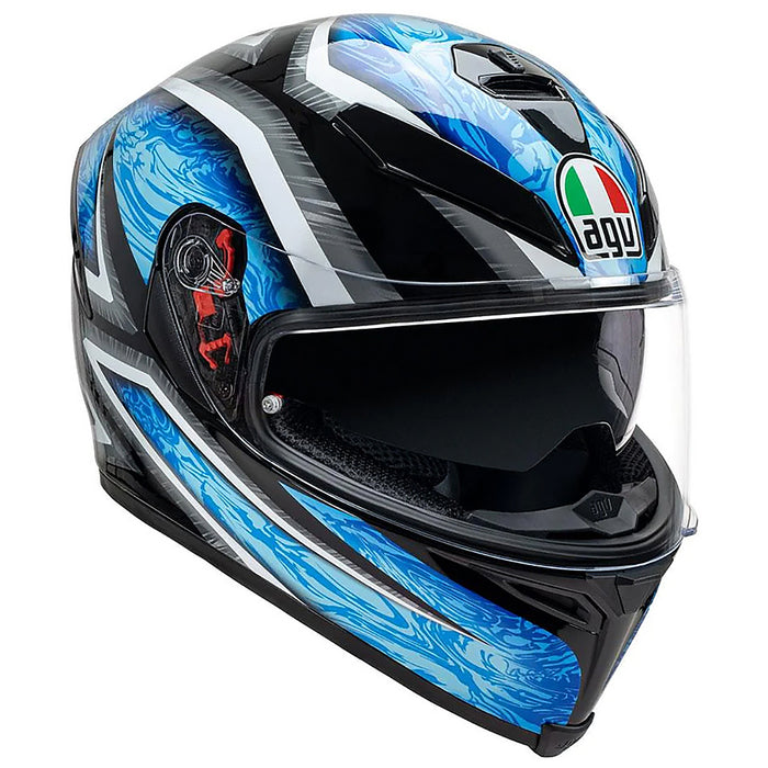 *AGV K5 S Road Helmet - Kunai_Black/Cyan/Silver