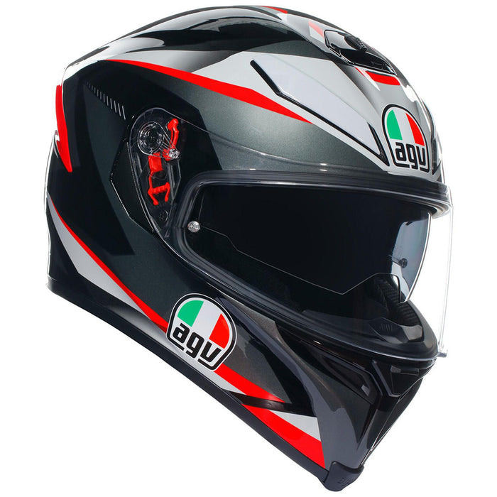 AGV K5 S Road Helmet - Plasma Black/Grey/Red
