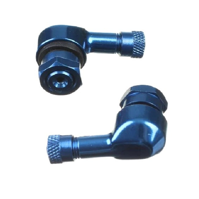 FORZA Aftermarket 90 degree Alloy Valves 11.3mm - Blue (pair)