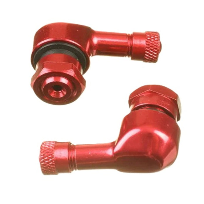FORZA Aftermarket 90 degree Alloy Valves 11.3mm - Red(pair)