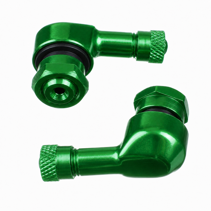 FORZA Aftermarket 90 degree Alloy Valves 11.3mm - Green(pair)