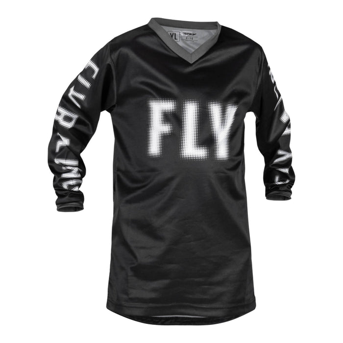 FLY Racing F-16 Youth MX Jersey - Black / White