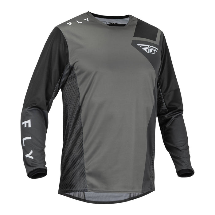FLY Racing Kinetic Jet Adult MX Jersey - Grey / Dark Grey / Black
