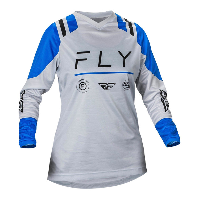 FLY Racing Womens F-16 Adult MX Jersey - Arctic Grey / Blue