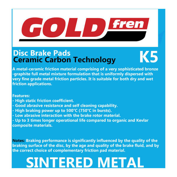 **GOLDfren Brake Pads - Off-Road Racing GF310-K5 (PR450)