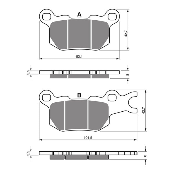 **GOLDfren Brake Pads - Off-Road Racing GF377-K5 (PR509)
