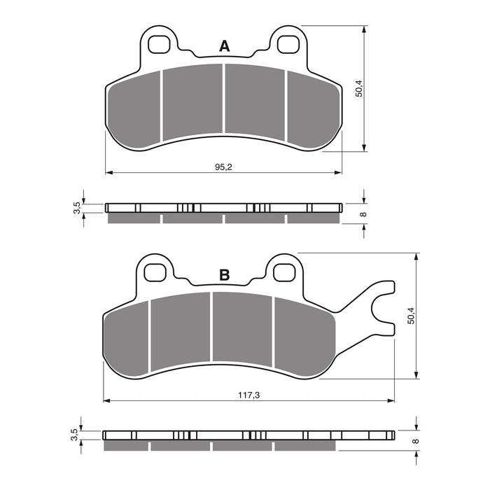 **GOLDfren Brake Pads - Off-Road Racing GF378-K5 (PR507)