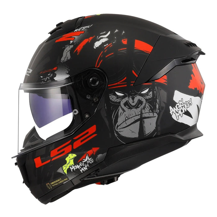 LS2 FF808 Stream II Angry Monkey Road Helmet