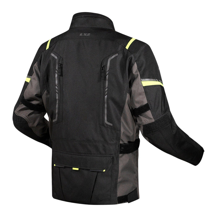 *LS2 NARVIK Adult Road Jacket - Grey / Black / Hi-Viz Yellow