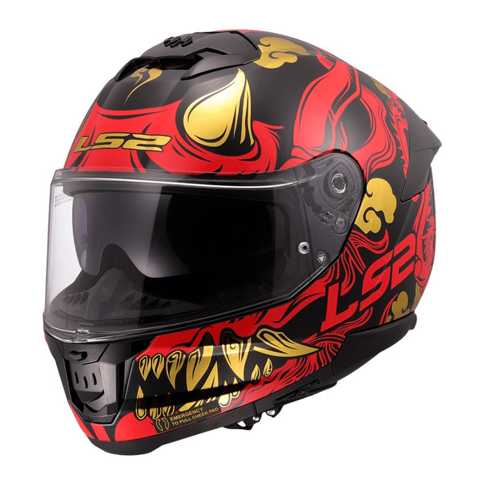 **LS2 FF808 Stream II Drako Helmet - Black / Red