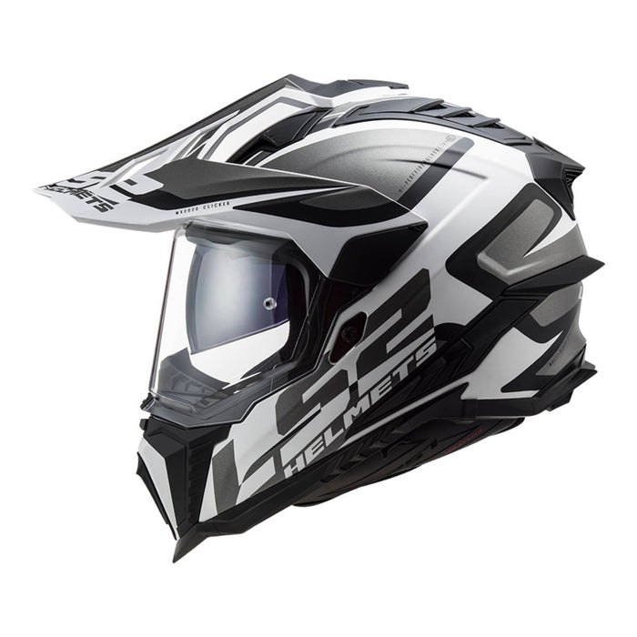 **LS2 MX701 Explorer Alter Adventure Helmet - Matte Black / White