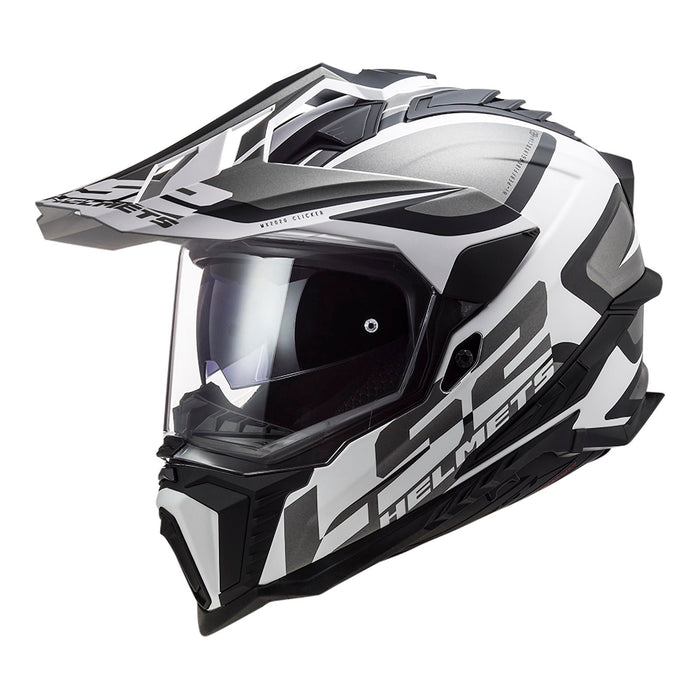 **LS2 MX701 Explorer Alter Adventure Helmet - Matte Black / White
