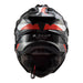 LS2 MX701 Explorer Carbon Frontier Helmet - Titanium / Red