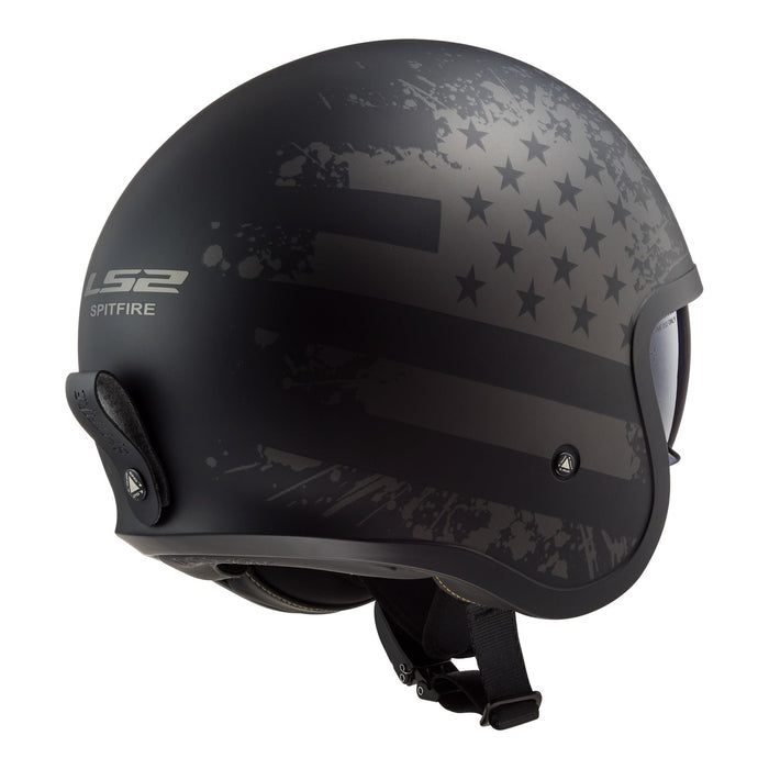 LS2 OF599 Spitfire Flag Road Helmet