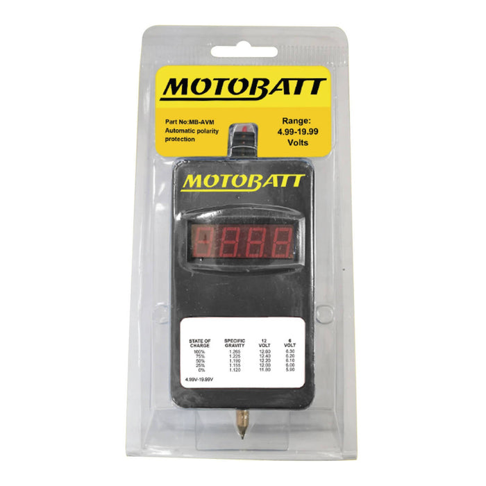 Motobatt Volt Meter 6V/12V