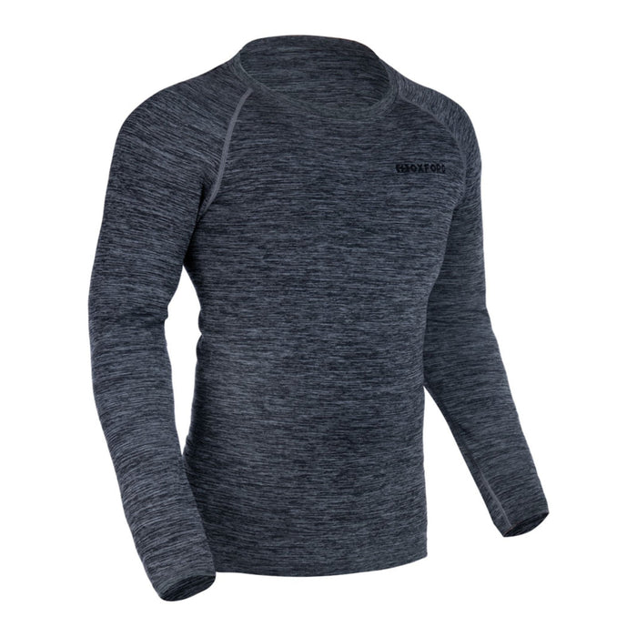 **Oxford Advanced Thermal Base Layer Mens Top - Charcoal