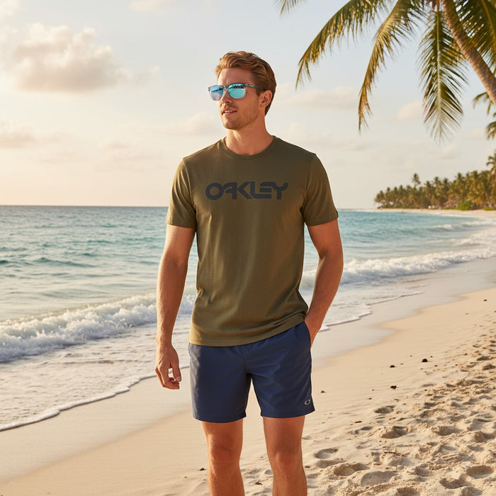 Oakely Frogskins Range (Low Bridge Fit) Sunglasses - Transparent Stonewash w PRIZM Deep Water Lens