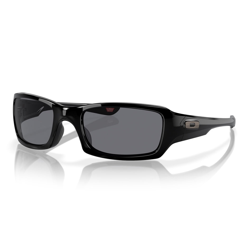 OAKLEY Fives Squared Sunglasses - Polished Black Frame w Grey Lens
