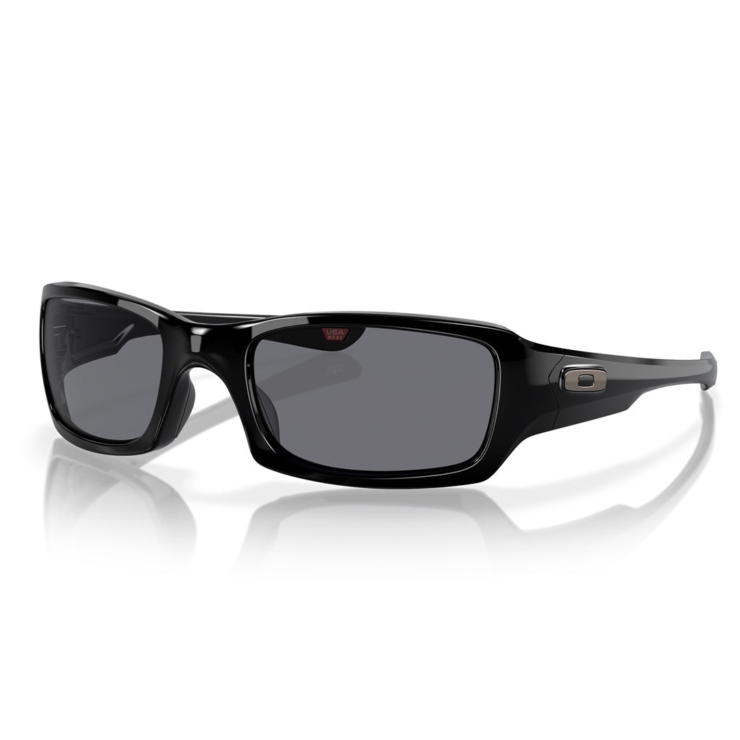 OAKLEY Fives Squared Sunglasses - Polished Black Frame w Grey Lens