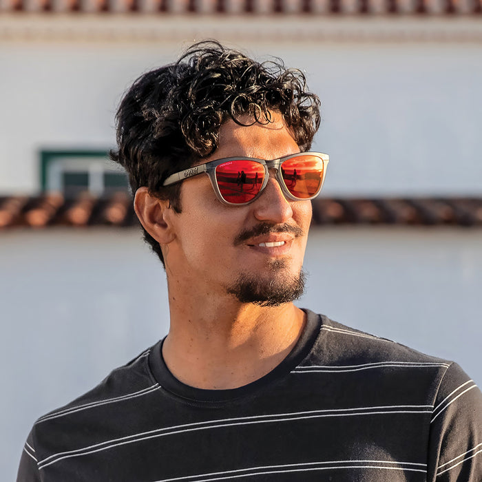 Oakley Frogskins Range Sunglasses -Matt Grey Smoke w PRIZM Ruby Lens