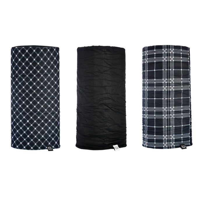 Oxford Comfy(Neck Warmer) - Black & White Tartan (3 Pack)
